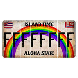 Hawaii Rainbow Island Time Cut License Plate Strips (Set of 8) F