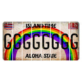 Hawaii Rainbow Island Time Cut License Plate Strips (Set of 8) G