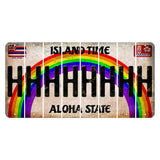 Hawaii Rainbow Island Time Cut License Plate Strips (Set of 8) H