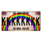 Hawaii Rainbow Island Time Cut License Plate Strips (Set of 8) K