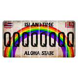 Hawaii Rainbow Island Time Cut License Plate Strips (Set of 8) Q