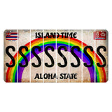Hawaii Rainbow Island Time Cut License Plate Strips (Set of 8) S