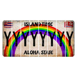 Hawaii Rainbow Island Time Cut License Plate Strips (Set of 8) Y