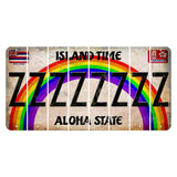 Hawaii Rainbow Island Time Cut License Plate Strips (Set of 8) Z