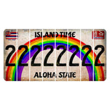 Hawaii Rainbow Island Time Cut License Plate Strips (Set of 8) 2