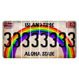 Hawaii Rainbow Island Time Cut License Plate Strips (Set of 8) 3