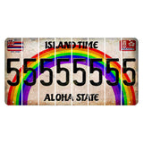Hawaii Rainbow Island Time Cut License Plate Strips (Set of 8) 5
