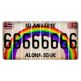 Hawaii Rainbow Island Time Cut License Plate Strips (Set of 8) 6