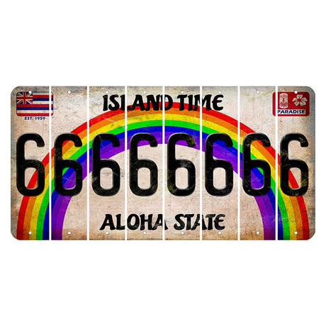 Hawaii Rainbow Island Time Cut License Plate Strips (Set of 8) 6