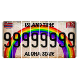 Hawaii Rainbow Island Time Cut License Plate Strips (Set of 8) 9