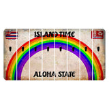 Hawaii Rainbow Island Time Cut License Plate Strips (Set of 8) Apostrophe