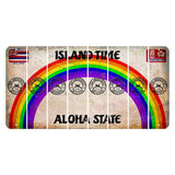Hawaii Rainbow Island Time Cut License Plate Strips (Set of 8) 2nd Amendment