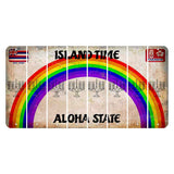 Hawaii Rainbow Island Time Cut License Plate Strips (Set of 8) Menorah