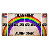 Hawaii Rainbow Island Time Cut License Plate Strips (Set of 8) Trailer