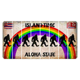 Hawaii Rainbow Island Time Cut License Plate Strips (Set of 8) Bigfoot