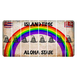 Hawaii Rainbow Island Time Cut License Plate Strips (Set of 8) Gadsden