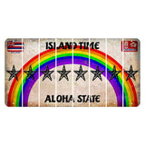 Hawaii Rainbow Island Time Cut License Plate Strips (Set of 8) Star Fish