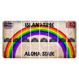Hawaii Rainbow Island Time Cut License Plate Strips (Set of 8) Hot Rod