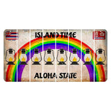 Hawaii Rainbow Island Time Cut License Plate Strips (Set of 8) Lantern