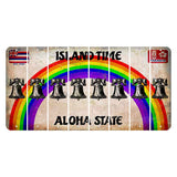 Hawaii Rainbow Island Time Cut License Plate Strips (Set of 8) Liberty Bell