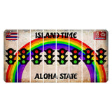 Hawaii Rainbow Island Time Cut License Plate Strips (Set of 8) Traffic Light