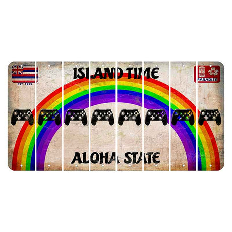 Hawaii Rainbow Island Time Cut License Plate Strips (Set of 8) X Controller