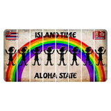 Hawaii Rainbow Island Time Cut License Plate Strips (Set of 8) Elf