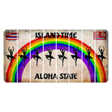 Hawaii Rainbow Island Time Cut License Plate Strips (Set of 8) Ballerina Dancer