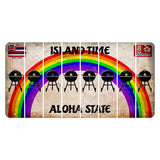 Hawaii Rainbow Island Time Cut License Plate Strips (Set of 8) Grill