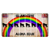 Hawaii Rainbow Island Time Cut License Plate Strips (Set of 8) Gorilla