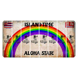 Hawaii Rainbow Island Time Cut License Plate Strips (Set of 8) Zodiac Sign - Virgo