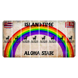Hawaii Rainbow Island Time Cut License Plate Strips (Set of 8) Zodiac Sign - Aries