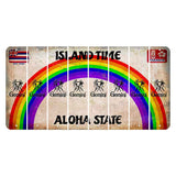 Hawaii Rainbow Island Time Cut License Plate Strips (Set of 8) Zodiac Sign - Gemini