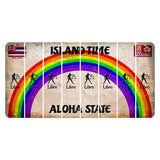 Hawaii Rainbow Island Time Cut License Plate Strips (Set of 8) Zodiac Sign - Libra