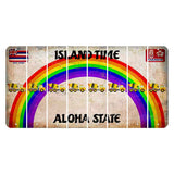 Hawaii Rainbow Island Time Cut License Plate Strips (Set of 8) Cement Truck