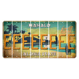 Hawaii Pineapple Cut License Plate Strips (Set of 8) E