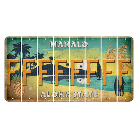 Hawaii Pineapple Cut License Plate Strips (Set of 8) F
