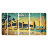 Hawaii Pineapple Cut License Plate Strips (Set of 8) J