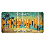 Hawaii Pineapple Cut License Plate Strips (Set of 8) M