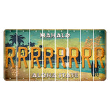 Hawaii Pineapple Cut License Plate Strips (Set of 8) R