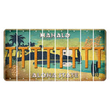 Hawaii Pineapple Cut License Plate Strips (Set of 8) T