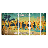 Hawaii Pineapple Cut License Plate Strips (Set of 8) X