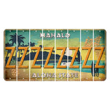 Hawaii Pineapple Cut License Plate Strips (Set of 8) Z