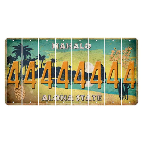 Hawaii Pineapple Cut License Plate Strips (Set of 8) 4