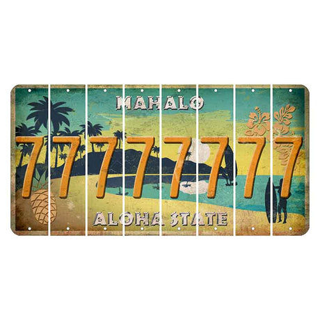 Hawaii Pineapple Cut License Plate Strips (Set of 8) 7
