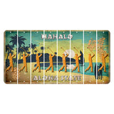 Hawaii Pineapple Cut License Plate Strips (Set of 8) Male Golfer