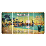 Hawaii Pineapple Cut License Plate Strips (Set of 8) Star Fish