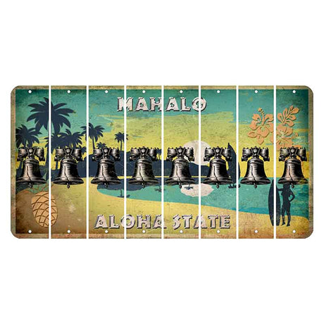 Hawaii Pineapple Cut License Plate Strips (Set of 8) Liberty Bell