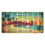 Hawaii Pineapple Cut License Plate Strips (Set of 8) Lobster