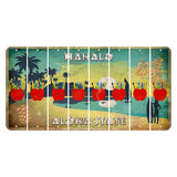 Hawaii Pineapple Cut License Plate Strips (Set of 8) Teacher Apple